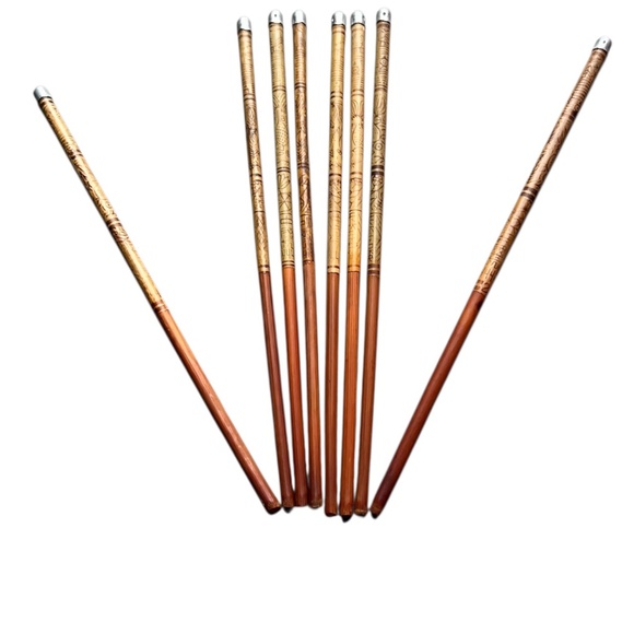 Vintage Chopsticks Sushi-Stabchen wood‎ | Wood chopsticks wrapped with paper and - Picture 2 of 5